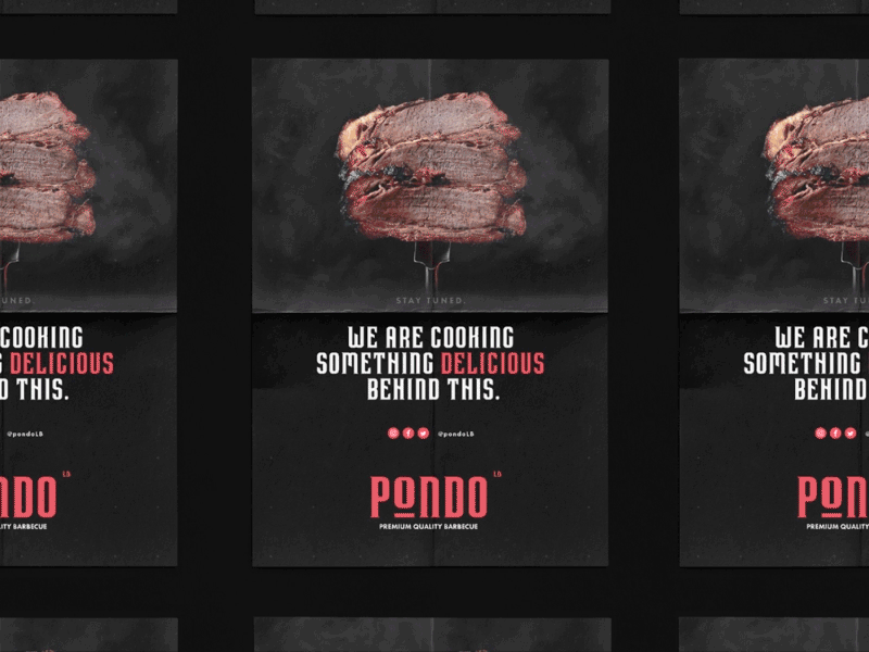Pondo Poster - Stop Motion after effects animation black branding branding and identity design food identity design motion poster restaurant branding stop motion typography