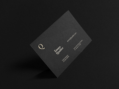 Business card design for Qualier brand design brand identity branding branding and identity branding concept branding design business card design businesscard elegant logo logo design logodesign logos logotype simple typography