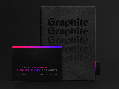 ☕ Graphite - Business Cards & Notebook #8 black business card business card design business cards coffee cold brew notebook pocket notbook pocketbook print stationery
