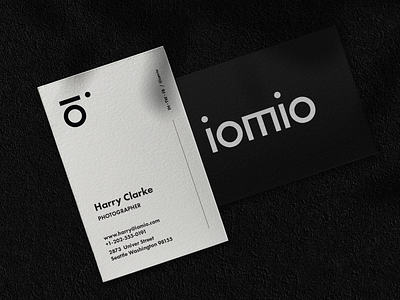 IOMIO branding #4 - Business Cards - close up