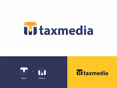 taxmedia Logo app branding company logo design graphic design icon illustration letter logo logo minimalist logo modern logo tax logo ui ux vector