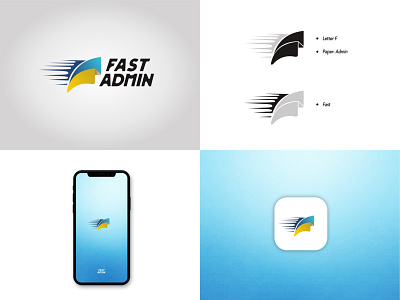 FAST ADMIN LOGO admin app app logo branding company logo design fast admin graphic design icon illustration logo ui ux vector