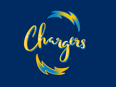LA Chargers football nfl typography