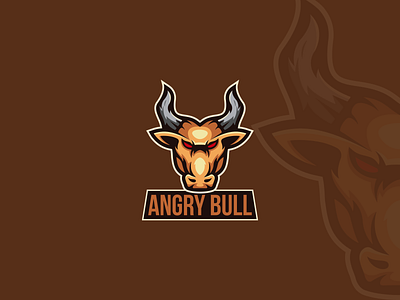 Angry Bull animal branding bull clean cute design esport graphic design illustration inspirations logo mascot minimal simple vector
