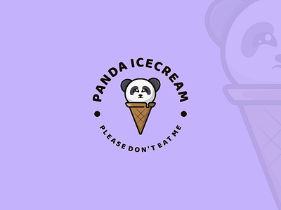 Panda Ice Cream Logo