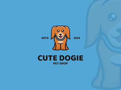 Cute Dogie Logo branding cartoon clean cute design dog graphic design illustration inspirations logo mascot minimal simple vector