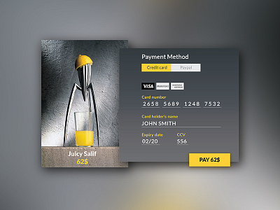 Daily UI #002 - Credit card check out 002 checkout dailyui
