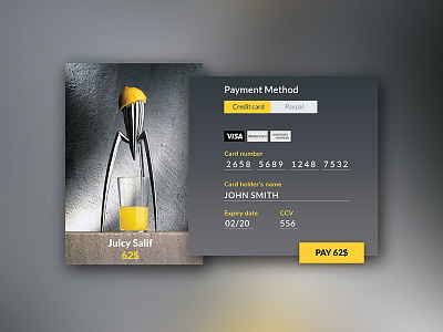 Daily UI #002 - Credit card check out