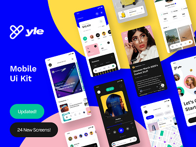 Yle UI Kit . Updated! app design interface mobile ui ui kit ui8 user experience user interface ux