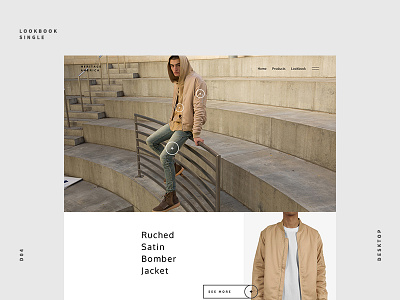 Single Lookbook clean clothing concept fashion inspiration lookbook minimal store ui web