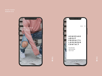 Mobile Nav clean clothing concept fashion inspiration ios lookbook minimal store ui web