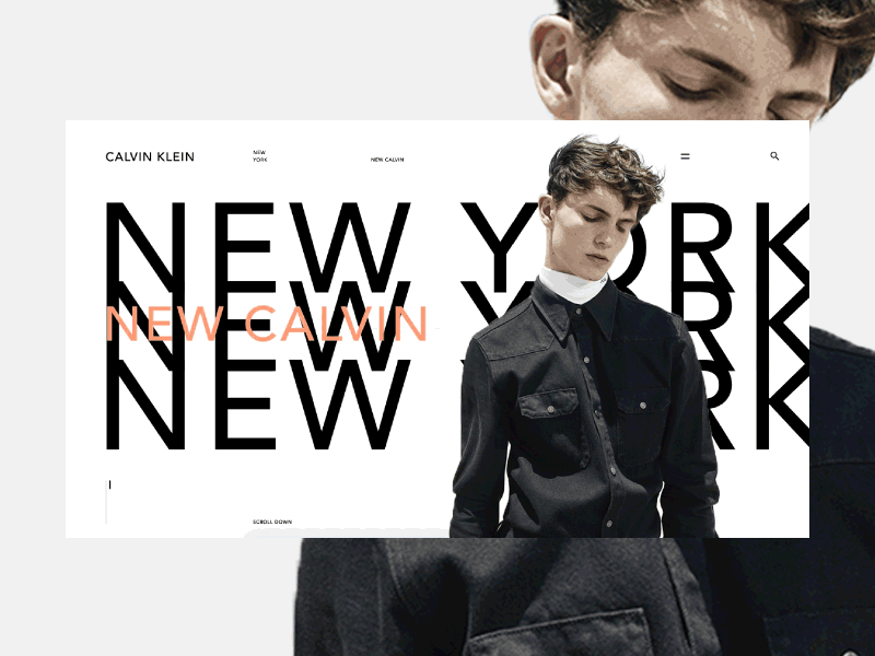New York, New Calvin calvin klein concept design fashion iphone x mobile motion shop ux web