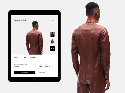 Shop Page Tablet calvin klein concept design fashion iphone x mobile motion shop ux web