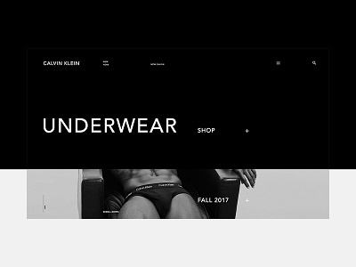 Underwear Section calvin klein concept design fashion iphone x mobile motion shop ux web