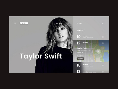 Artist Page concept design label mobile motion music record universal ux web