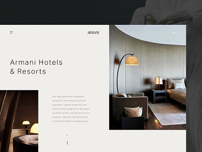 Armani Hotel - About armani concept design dubai giorgio hotel mobile motion ux web