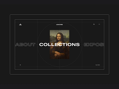 Louvre Museum - Desktop Home concept design louvre mobile motion museum typography ui ux web