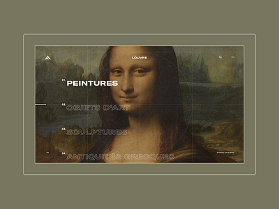 Louvre Museum - Collections Menu concept design louvre mobile motion museum typography ui ux web