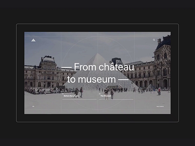 Louvre Museum - Desktop About concept design louvre mobile motion museum typography ui ux web
