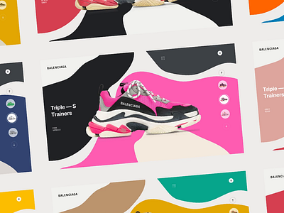 Balenciaga - Triple S balenciaga colors concept e commerce fashion landing page mobile mobile first motion responsive shoes shop sneaker triple s ui ux