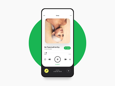 Spotify + Genius Concept animation app apple cards deezer genius gif interaction ios iphone x lyrics minimal motion music player playlist spotify ui ux video