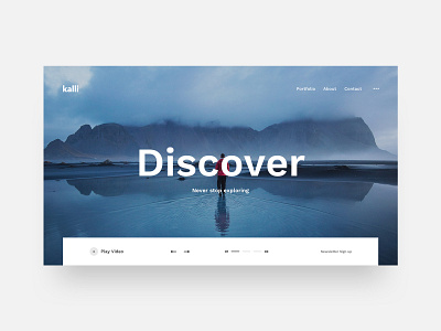 Kalli Hero creative design download hero landing minimal sketch ui uikit uikits