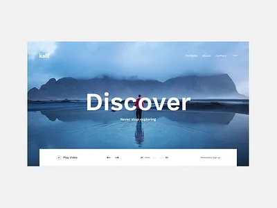 Kalli Hero animation creative design download sketch ui uikit unsplash ux web