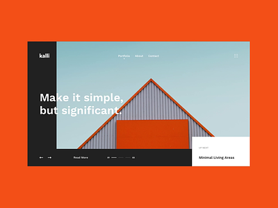 Kalli Hero animation creative design download sketch ui uikit unsplash ux web