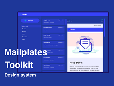 Mailplates toolkit app branding chart components design designer email food icons illustration mail nice system system design toolkit ui uiux ux