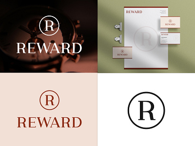 Reward | Watch company | Branding branding business card graphic design letter mark logo logo design minimal logo simple logo stationery design watch company logo wordmark