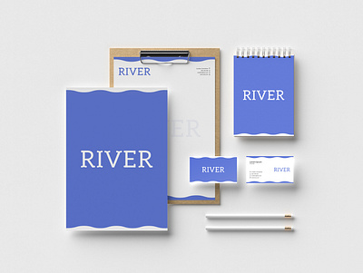 River | Interior design company | Branding branding business card logo logo design logotype minimal logo simple logo stationery design typography wordmark