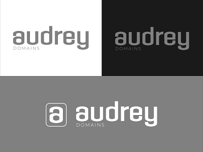 Audrey Domains brand identity branding custom logo graphic design illustration letter mark logo logo design logotype minimal logo monogram simple logo typography wordmark