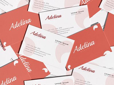 Adelina Bakery | Business card brand identity branding business card calligraphy design font graphic design illustration letter mark logo logo design logo designer logotype minimal logo monogram simple logo typeface typography wordmark