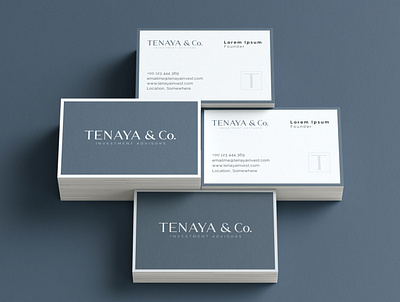 Tenaya & Co. | Business card brand identity branding business card calligraphy design graphic design illustration letter mark lettering logo logo design logotype minimal logo monogram simple logo typography wordmark