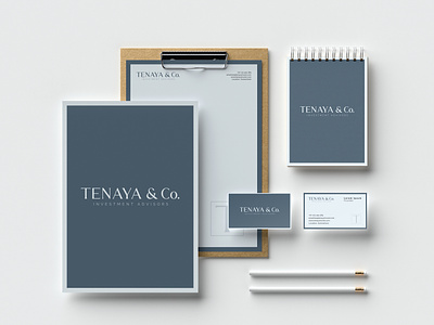 Tenaya & Co. | Stationery design brand identity branding business card calligraphy design graphic design illustration letter mark lettering logo logo design logotype minimal logo monogram simple logo typography wordmark