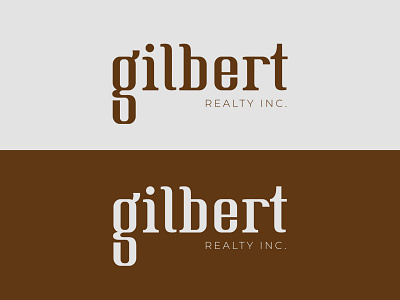 Gilbert | Logotype brand identity branding calligraphy design graphic design illustration letter mark lettering logo logo design logotype minimal logo real estate logo simple logo typography wordmark