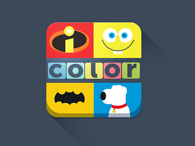 ColorMania Icon android app colormania flat icon ios ipad iphone shadow