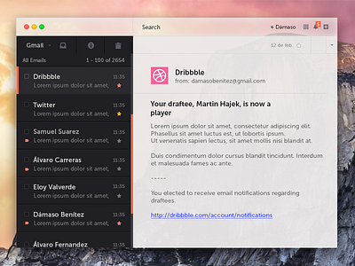 Yosemite - Gmail buttons dribbble gmail mac mail widget yosemite