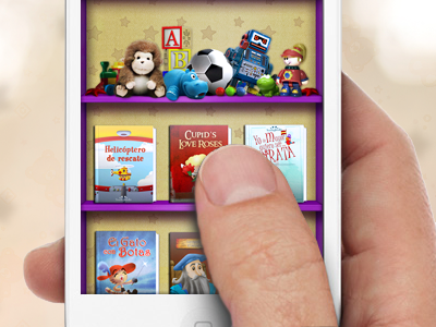 Playtales- Kids Apps Bookstore app book bookstore color design iphone kids photoshop playtales psd stars touch toys white