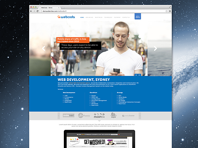 Concept Website for Webcoda 2.0 browser concept design gui interface psd scrol slide ui web website