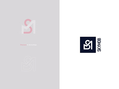 Skymob Logo blue branding clean colors concept construction design icon logo logo deisgn sky typography vector