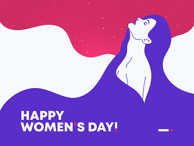 Women's Day blue clean colors illustration minimal modem red vector artwork woman woman illustration women womens day