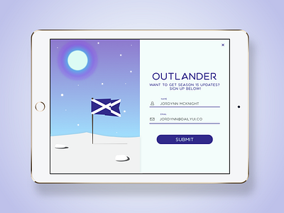 Outlander Sign Up dailyui day1
