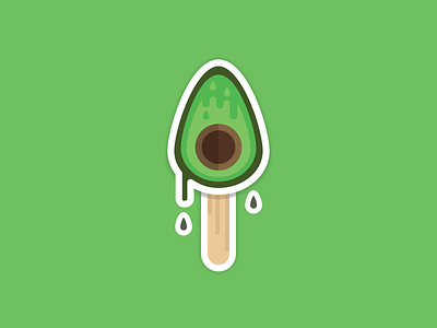 Avocado Ice Cream avocado clean crisp design icon illustration rebound simple sticker