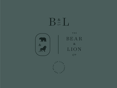 The Bear and Lion bear branding identity lion logo typography