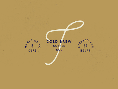 Cold Brew charleston coffee cold brew design gold hand lettering typography