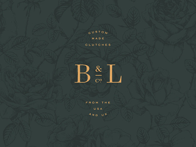 B & L Co. floral gold type