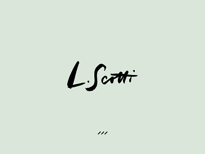 L. Scotti brush lettering script type typography