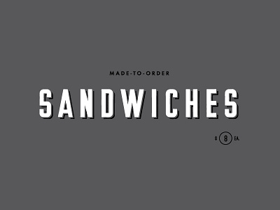 Sandwiches food lettering menu type typography