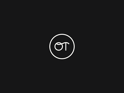 Overtime circle circular clean icon lettering letters monogram typography